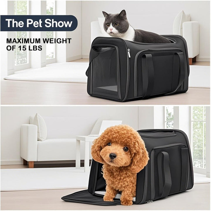 Transporttasche Katze Hund Gross Tragbare Haustiertasche für draussen Faltbar atmungsaktiv Grosse Ka