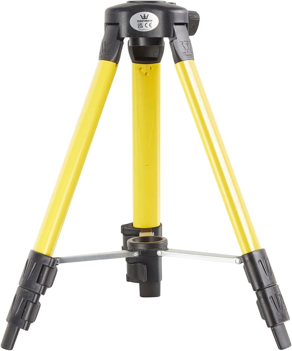 TOPWAY Lasernivellier-Teleskopstativ 37–74 cm, 3-teilig, höhenverstellbare Stativhalterung für Rotat