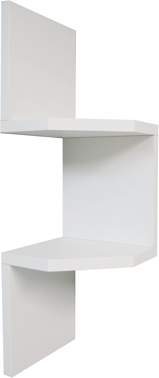Henor Wand-Eckregal Zickzack-Design aus FSC® Holz Mod.26-2 Regale. Ecke Spezial. 82 x 26 x 26 cm. We