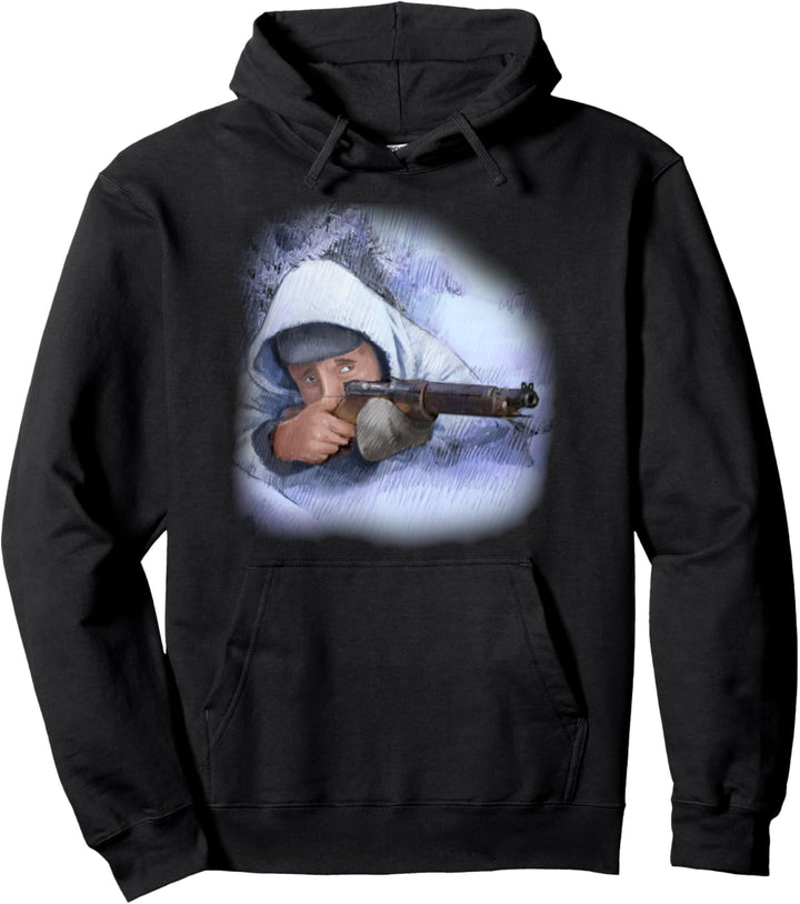 Simo Hayha Finland 1939 White Pullover Hoodie