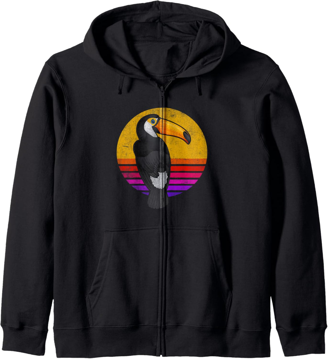 Retro Tukan Vintage beunruhigter Stil Tukan Kapuzenjacke
