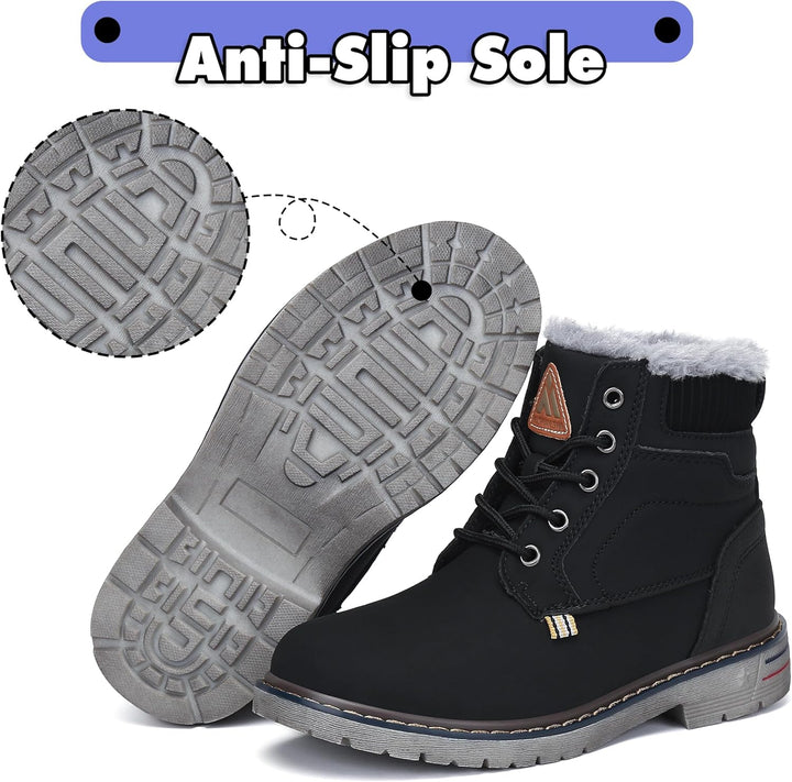 Mishansha Winterschuhe Kinder Warme Stiefeletten Gefüttert Winterstiefel Jungen Mädchen Schneestiefe