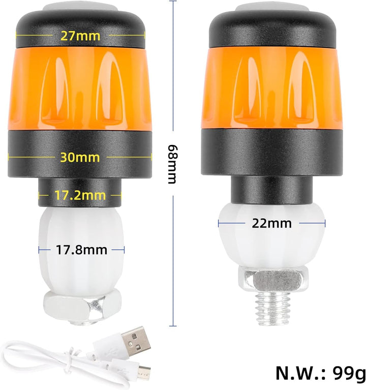 LED-Lenkerblinker Elektroroller für Xiaomi/Segway Ninebot, Wiederaufladbar, Wasserdicht, Universelle