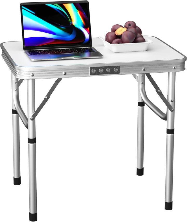 Bowose Aluminium-Camping-Tisch Klapptisch Leichter tragbarer Gartentisch für Picknick, Angeln, Grill