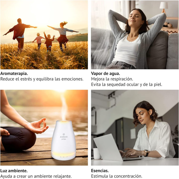 Ambar Perfums 10040083 Luftbefeuchter, Aroma-Diffusor, Weiss, Einheitsgrösse