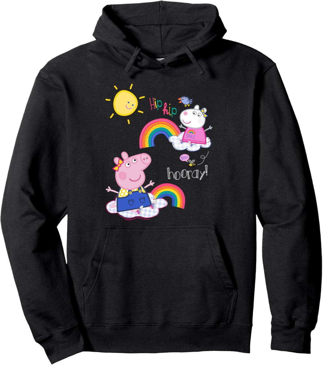 Peppa Wutz And Suzy Sheep Hip Hip Hooray! Pullover Hoodie