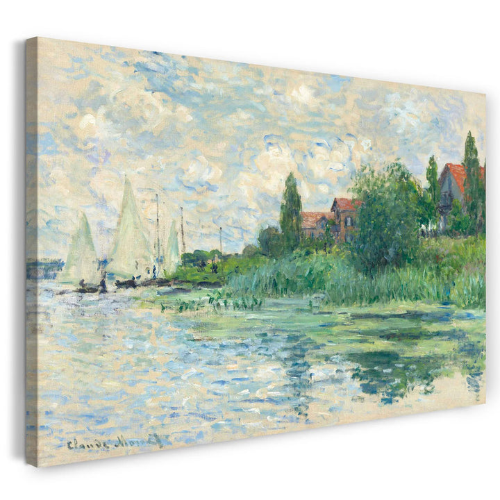 Leinwand (80x60cm): Claude Monet - Die Ufer der Seine bei Petit-Gennevilliers 80x60 cm, 80x60 cm