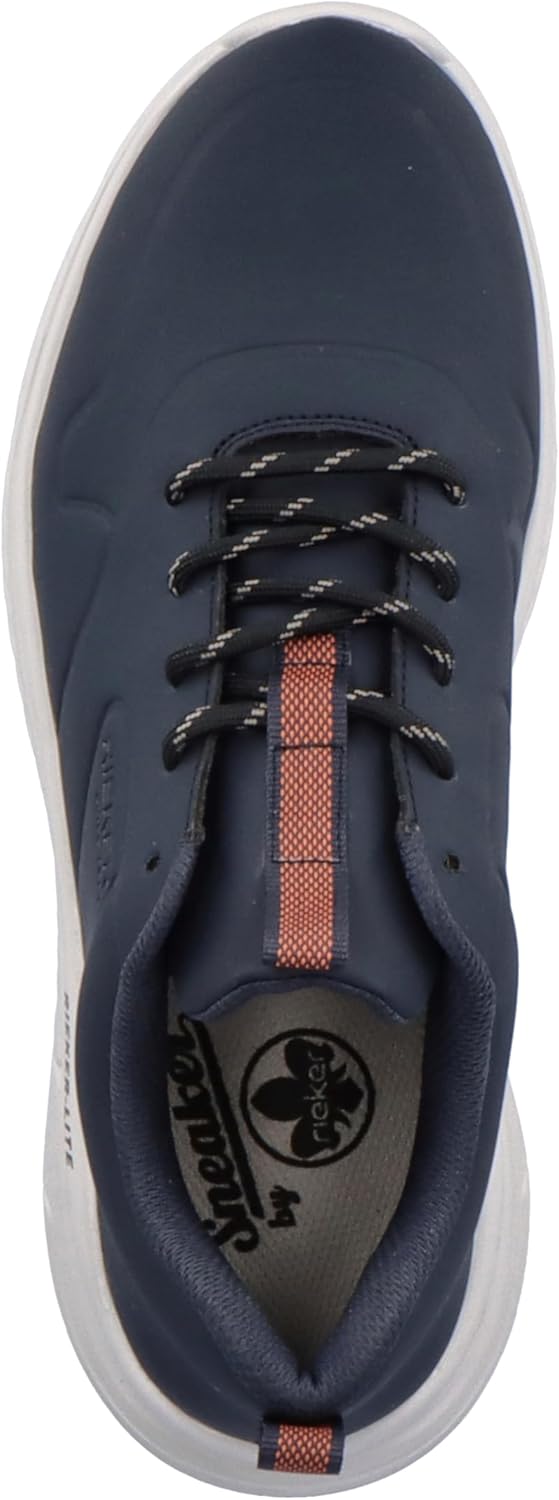Rieker Herren B6414 Sneaker 44 EU Schmal Blau, 44 EU Schmal Blau
