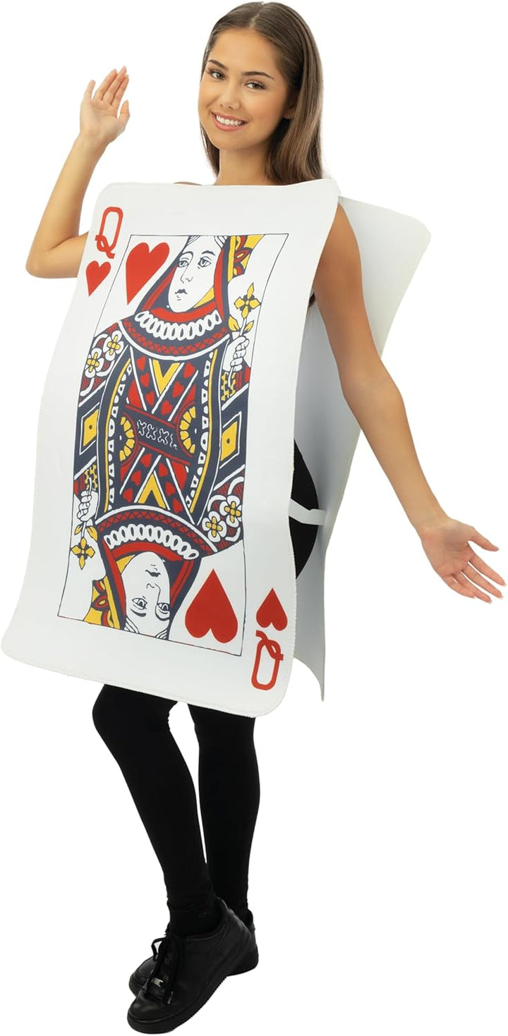 PtitClown - Costume Carte Reine de Cœur Adulte Taille Unique Taille Unique - Blanc
