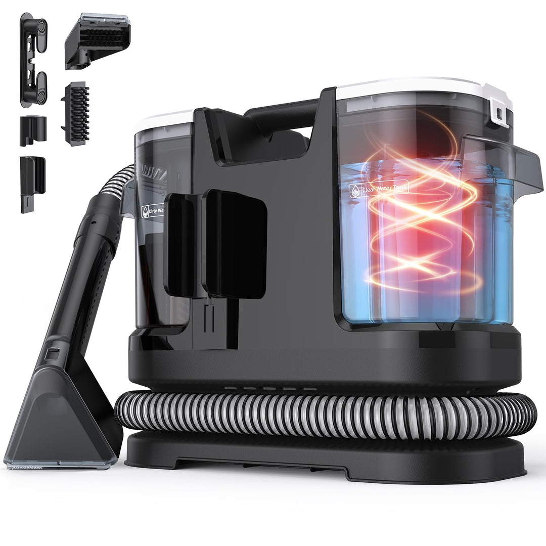 Lubluelu Nasssauger Polsterreiniger Gerät 20 kPa, 1400 W, Teppichreiniger Waschsauger mit 10 Sek. Sc