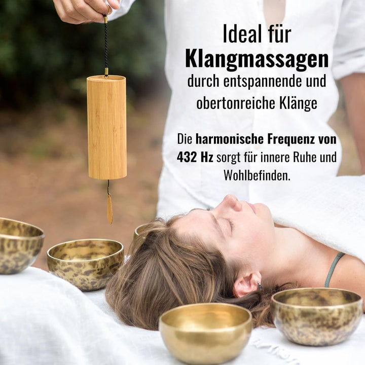 Koshi Klangspiel Aqua Wasser aus Bambusfurnier | Windspiel mit Geschenkverpackung | Geschenkbox