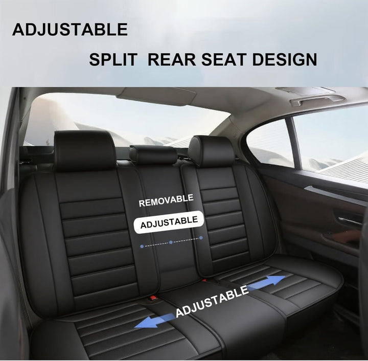 Universal Autositzbezug Komplettset Nappaleder Sitzbezüge,Sitzbezug mit Airbag-Kompatibilität,Auto S