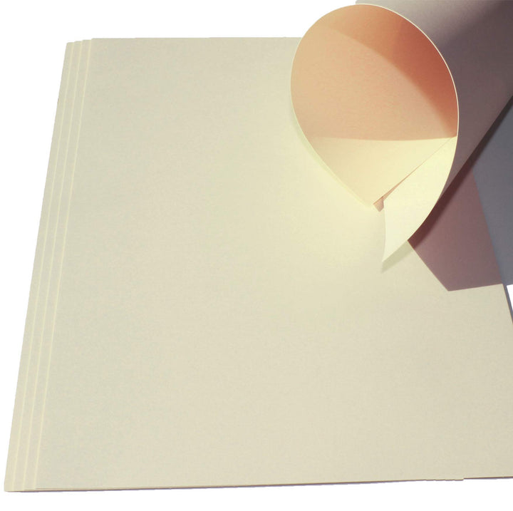 25 Blatt DIN A3 Buntpapier elfenbein 170g/m² von Top Lamination Bastel-Ton-Karton