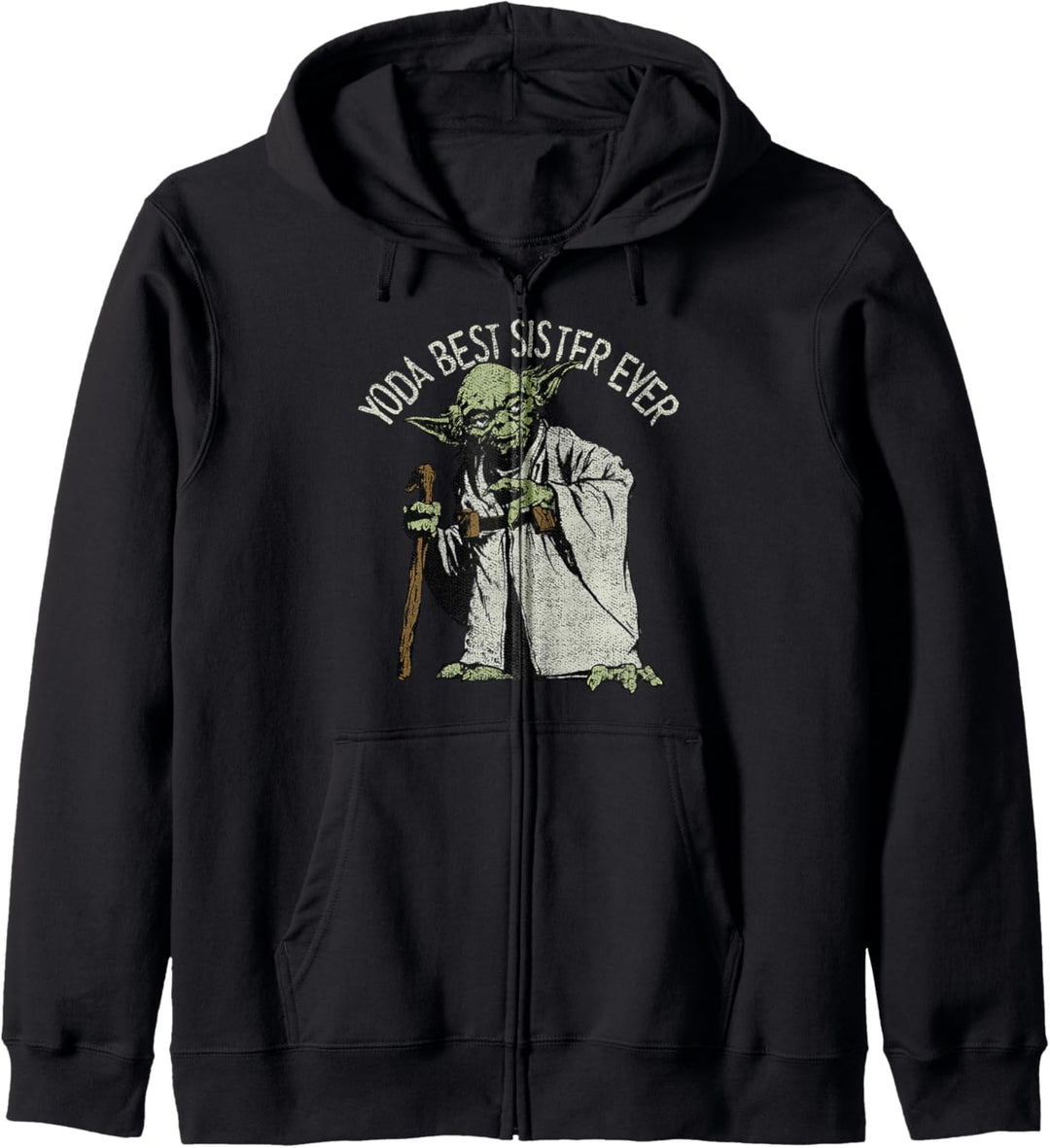Star Wars Yoda Best Sister Ever Portrait Kapuzenjacke
