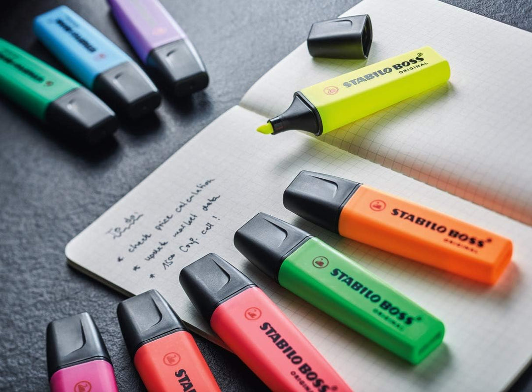 Textmarker - STABILO BOSS ORIGINAL - 10x 2er Pack - gelb
