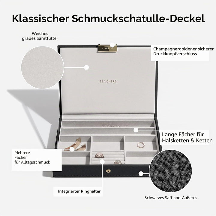 Stackers Schwarz Klassisch Schmuckschatulle - 2, Schwarz