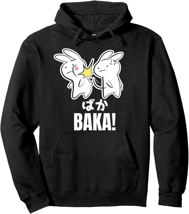 Funny Cute Anime Baka Rabbit Bunny Slap - Baka Japanese Pullover Hoodie