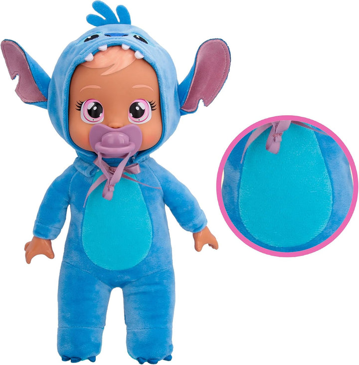 Cry Babies Tiny Cuddles Disney Stitch, Kuschelig weiche Plüschpuppe, Trägt einen Charakteristischen