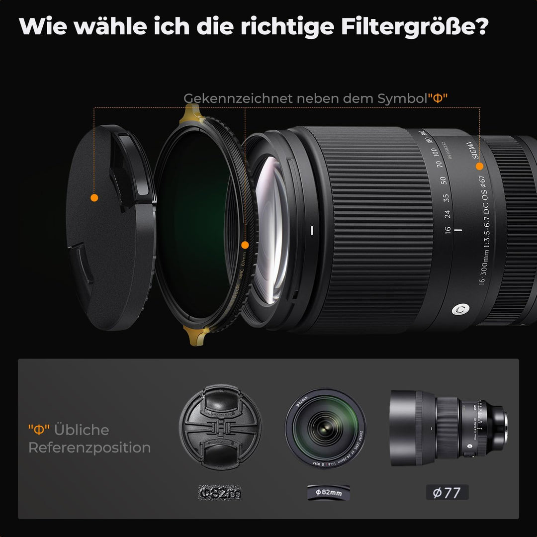K&F CONCEPT ND2-32&Polfilter (CPL) 72mm 2-in-1 Multifunktionsfilter (Nano-Xcel Pro Serie), 72mm