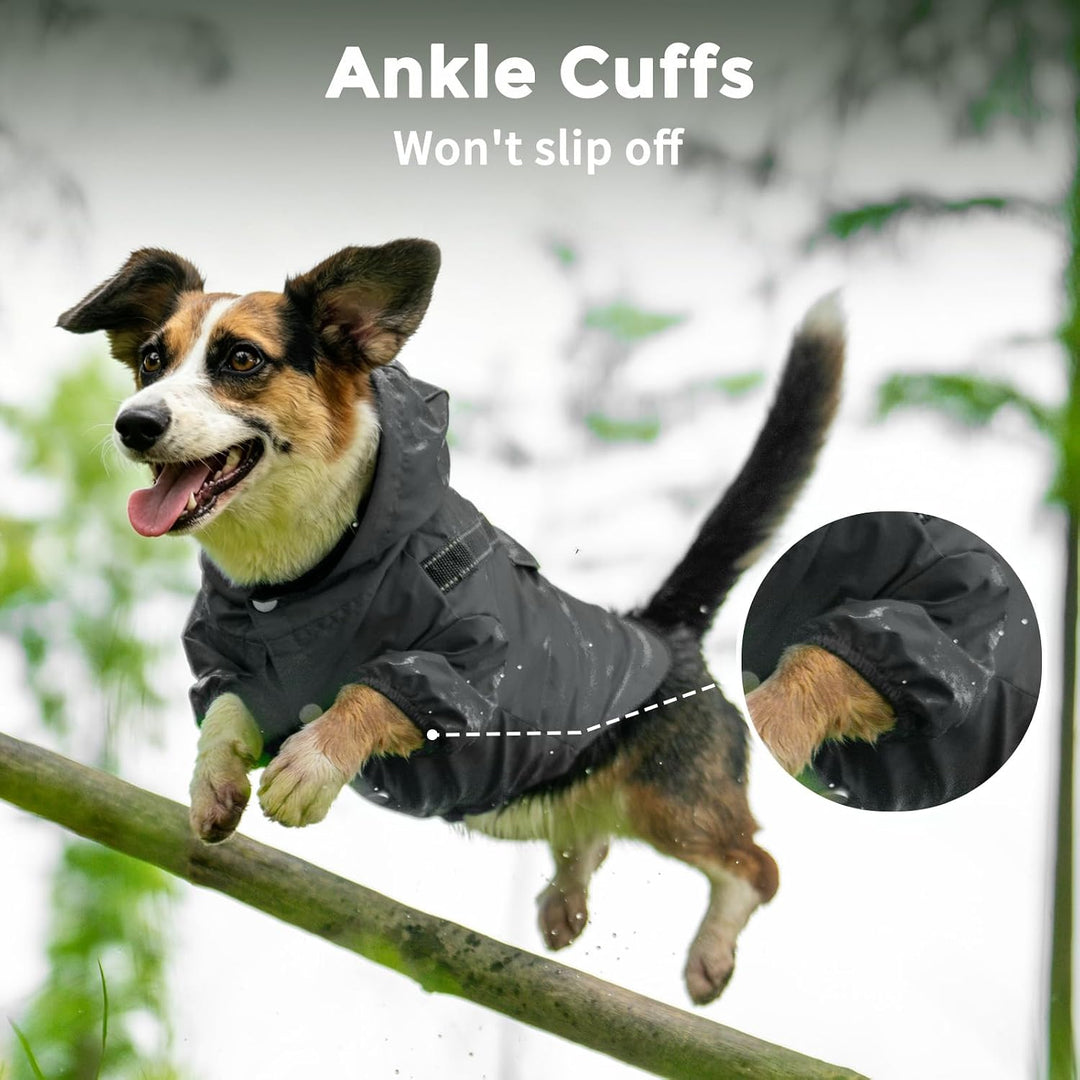 JoyDaog Regenmantel für extra kleine Hunde mit Kapuze, wasserdichte Outdoor-Regenjacke für Hunde, We
