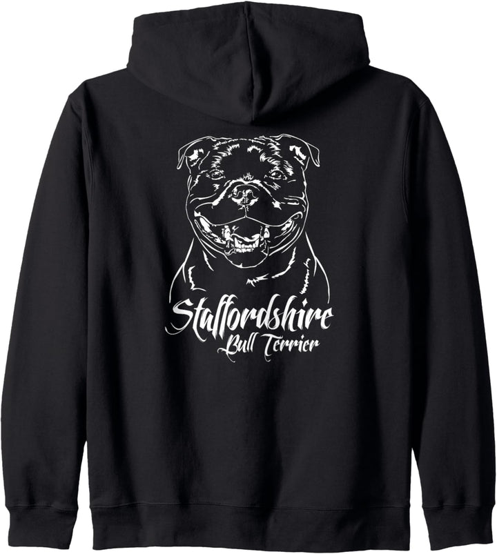 Staffordshire Bull Terrier Hund Hunderasse Portrait Hunde Kapuzenjacke