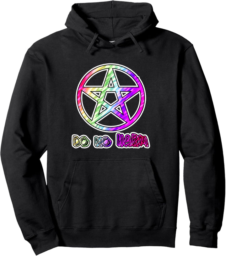 Wicca & Pagan, Regenbogen Pentacle, keinen Schaden anrichten Pullover Hoodie