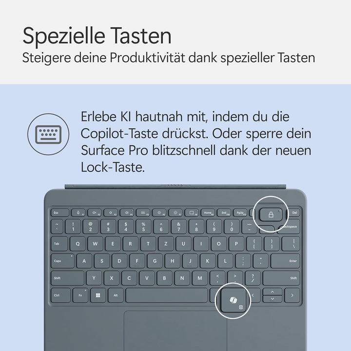 Microsoft Surface Pro 12" Keyboard | kompatibel mit Surface Pro 12" | QWERTZ | Ozean Keyboard Ozean,