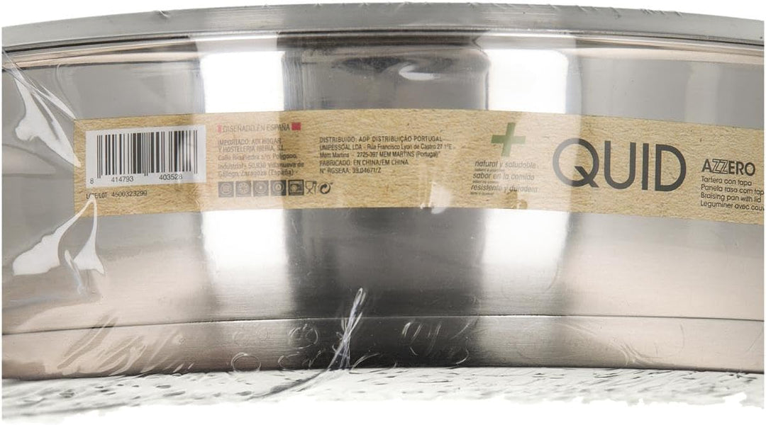 Quid Tortenplatte 28 x 6,5 cm AZZERO QD, Metall, Stahl, 28 x 6,5 cm