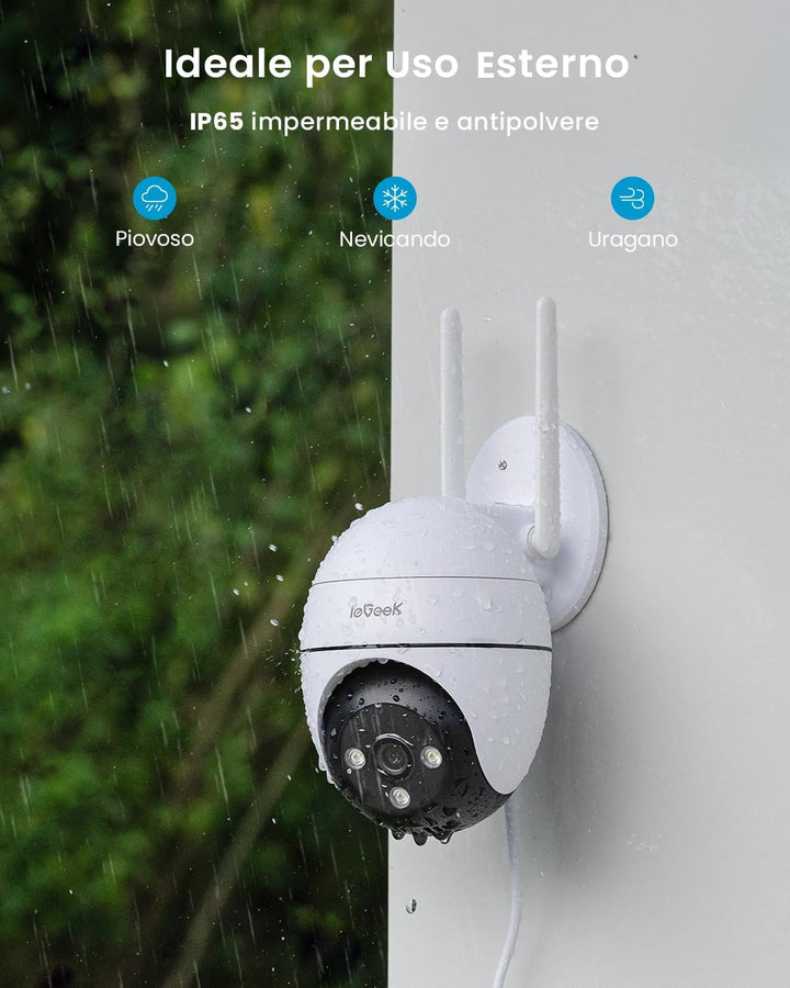 ieGeek 2K Überwachungskamera Aussen, PTZ Outdoor WLAN IP Kamera überwachung aussen, WiFi Dome Camera