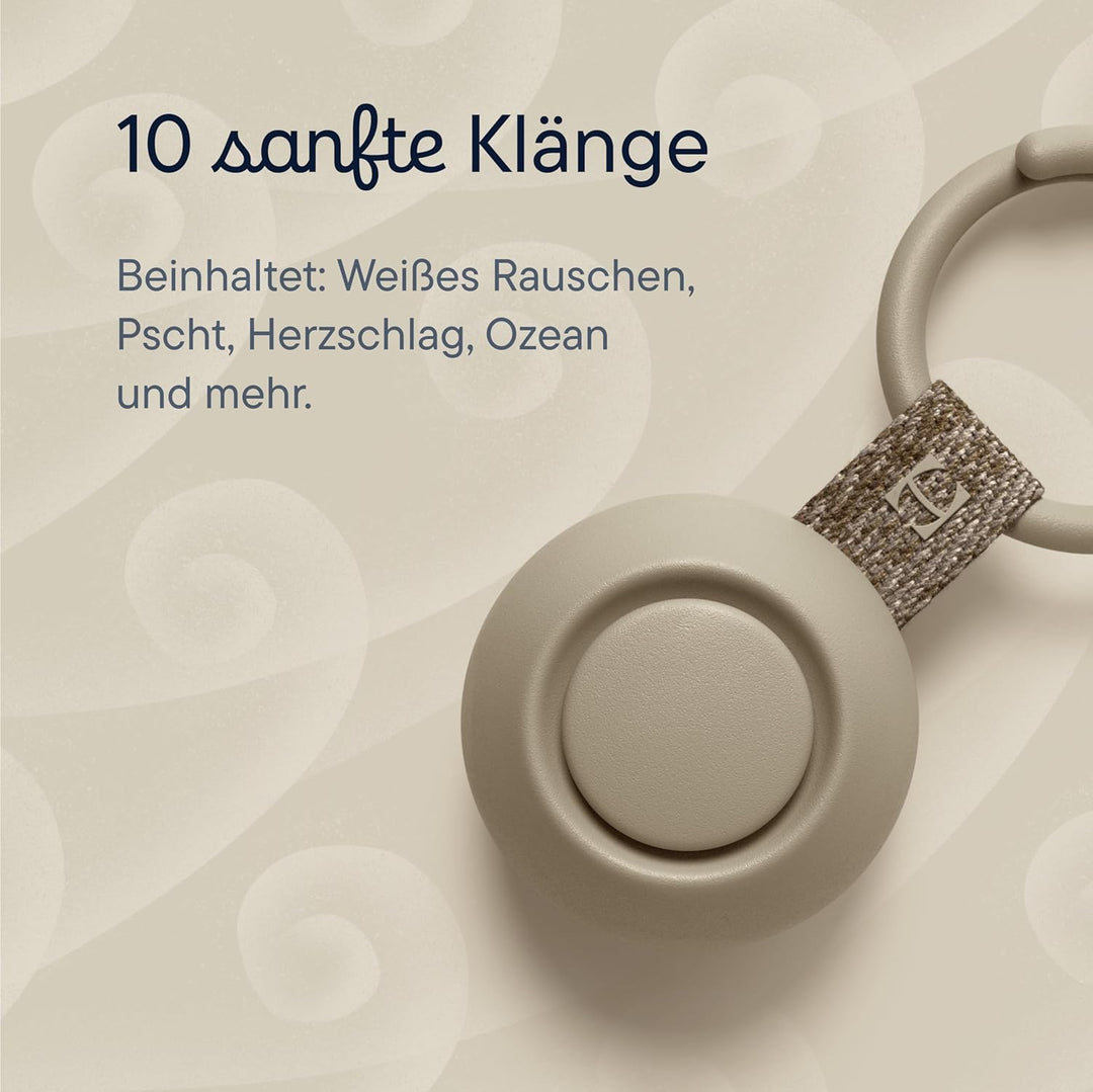 Hatch Go | Tragbares Geräuschgerät für Babys und Kinder | Schlafhilfe | 10 Beruhigende Klänge | Weis