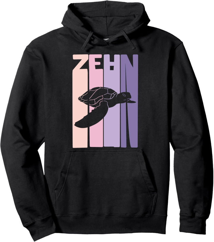 10. Geburtstag Geschenk Schildkröte 10 Jahre Mädchen Pullover Hoodie
