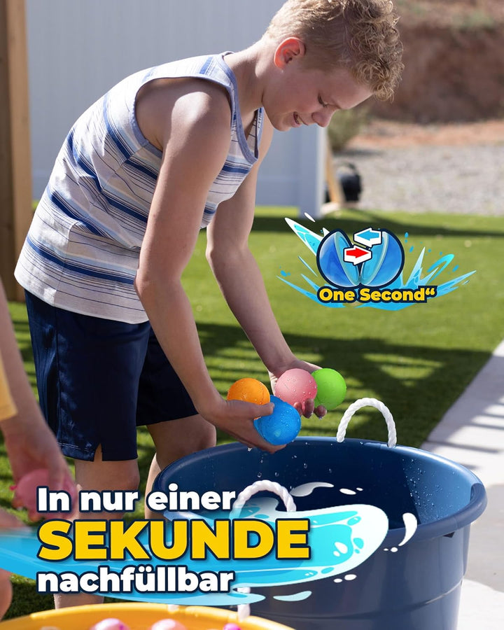 Wasserbomben Wiederverwendbar Selbstschliessend: 15 Stück Wiederverwendbare Wasserballons Magnetisch