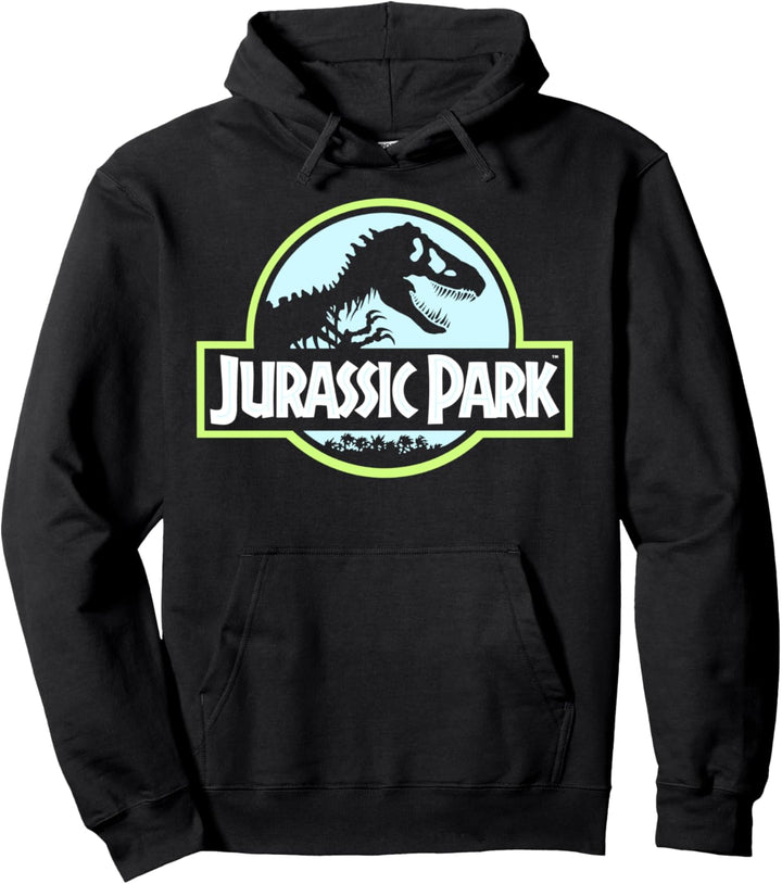 Jurassic Park Neon Classic Logo Pullover Hoodie