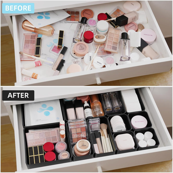 Stapelbares Schubladen-Organizer-Set, verschiedene Grössen, Schreibtisch-Schubladen-Organizer, Ablag