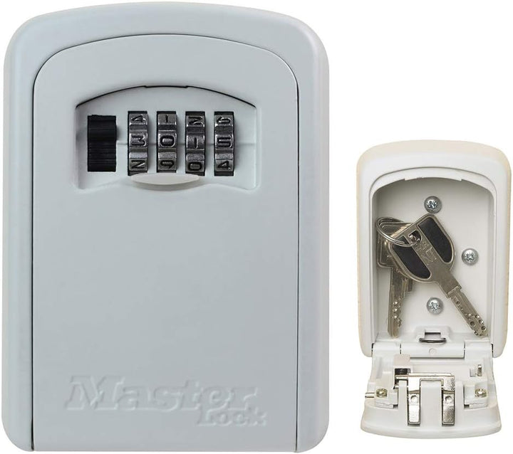 Master Lock Schlüsseltresor + Ausziehbares Schlüsselkabel [Weiss] [Medium] [Wandhalterung] - 5401EUR