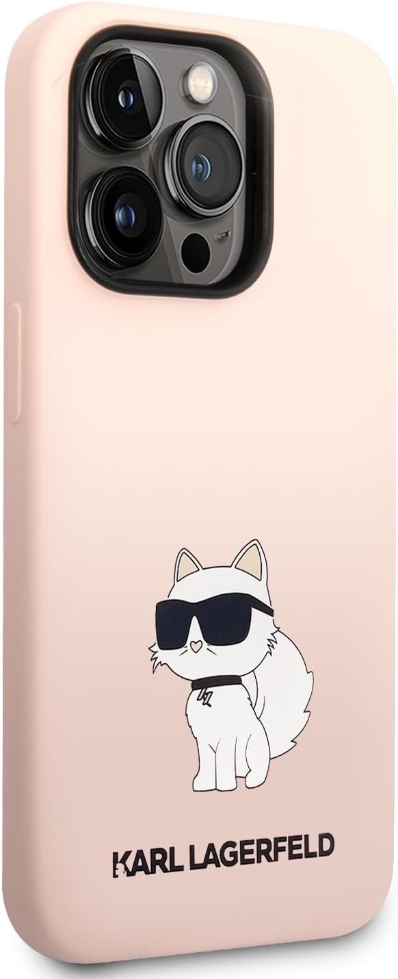 KARL LAGERFELD KLHCP14LSNCHBCP Hülle für iPhone 14 Pro 6,1" hardcase Rosa Silico