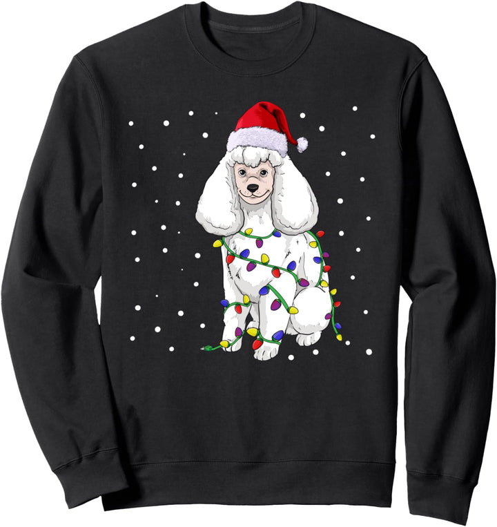 Pudel Weihnachten Hunde Hundehalter Sweatshirt