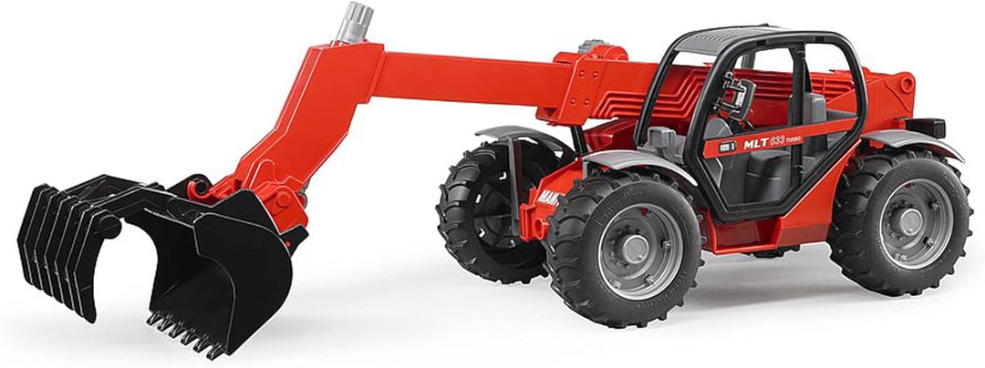 bruder 02125 - Manitou Teleskoplader MLT 633-1:16 Baufahrzeug Baumaschine Stapler Radlader