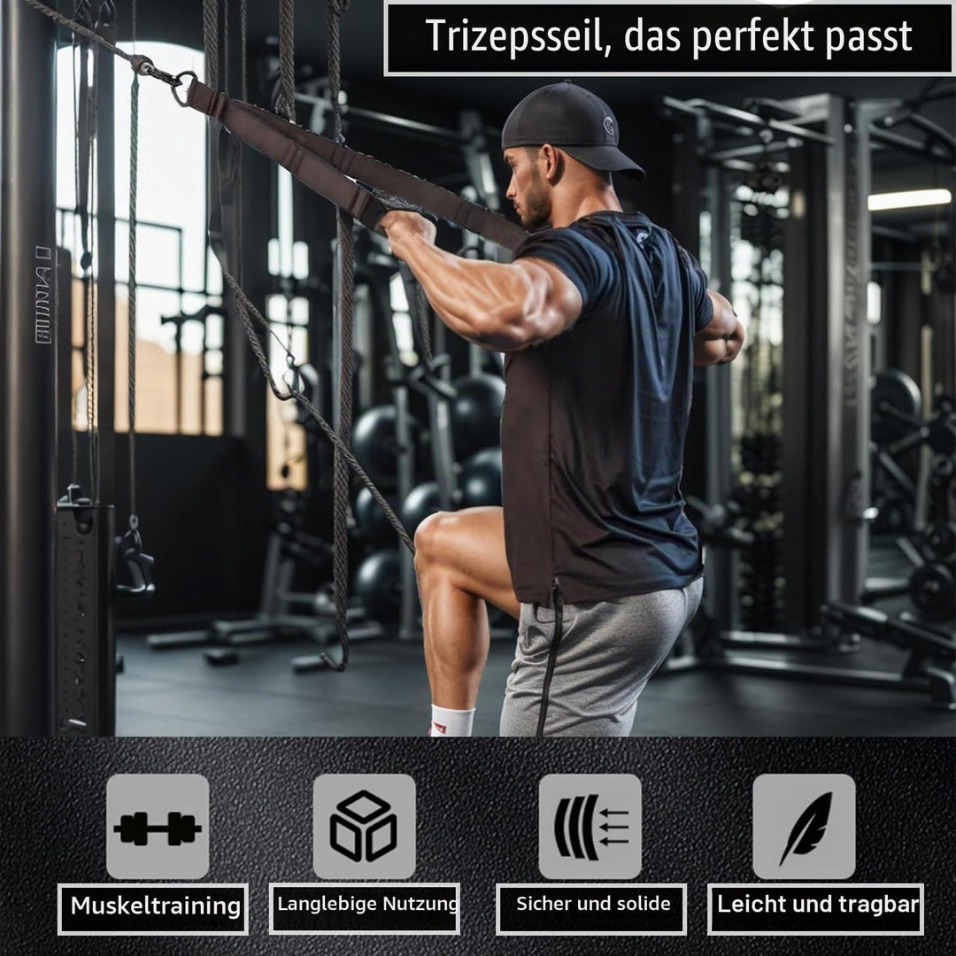 Trizepsseil kabelzug fitness - kabelzug fitnessgeräte Mit Tragetasche - trizeps trainingsgerät verwe