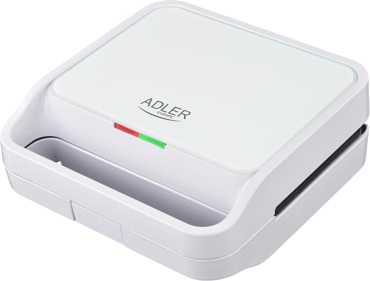 ADLER 2-in-1-Sandwichmaker, schnelles Aufheizen, einfache Aufbewahrung