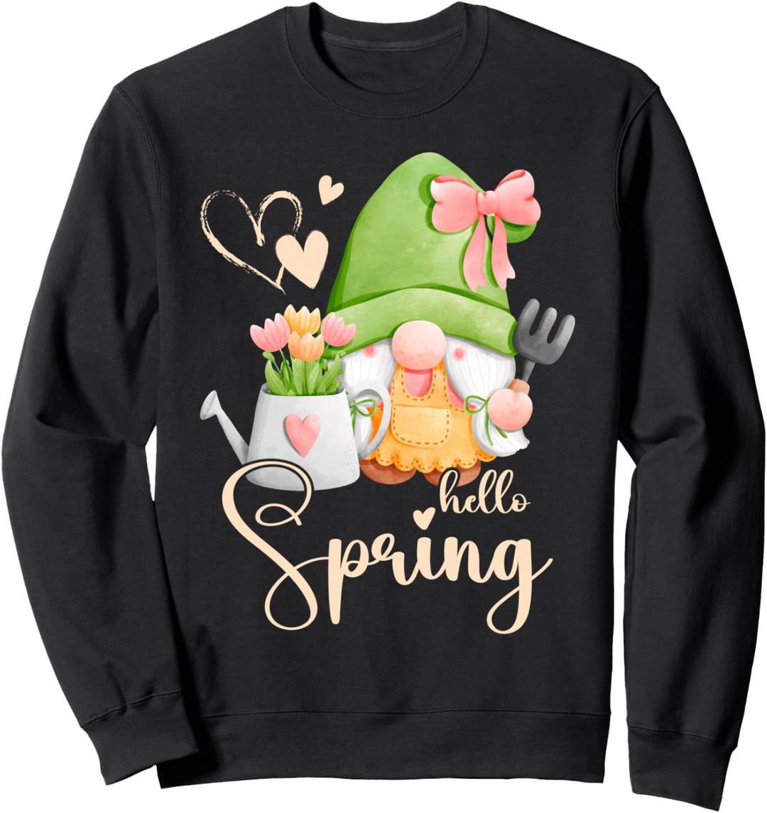 Frühling, Wichtel mit Blumen, Blumenpflege, Floristin Sweatshirt