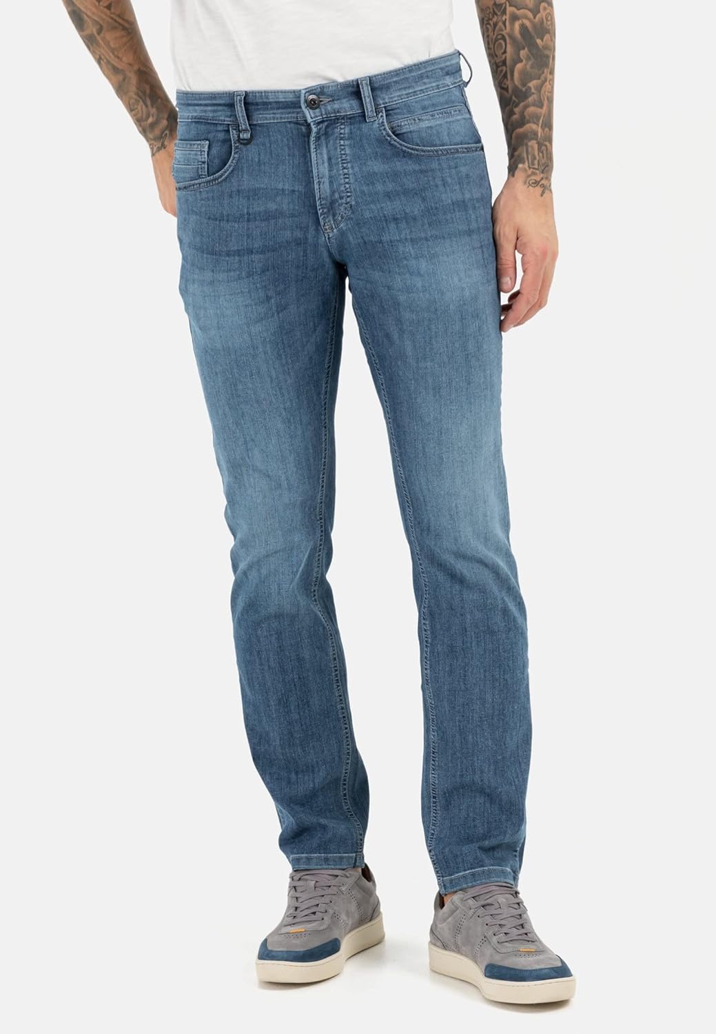camel active Herren Relaxed Fit fleXXXactive® Jeans 31W / 34L Blau, 31W / 34L Blau