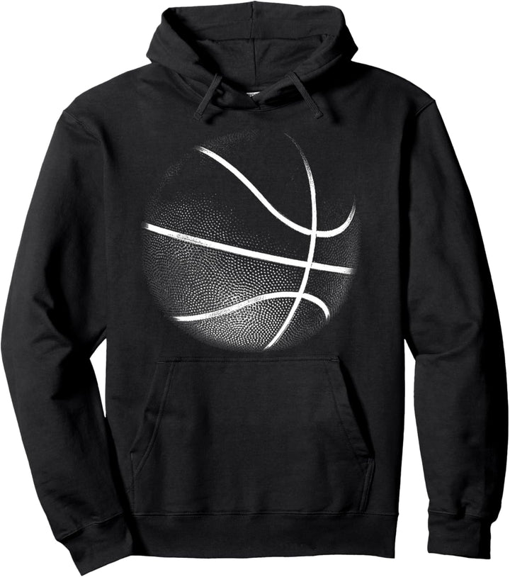 Basketball Schwarz und Weiss Basketball Sport Geschenk Pullover Hoodie