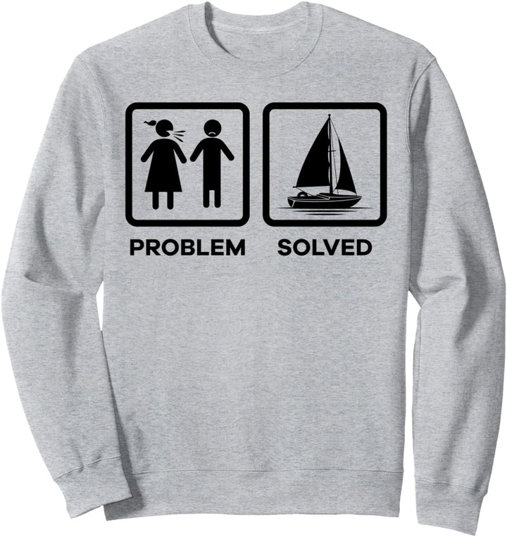 Segler Problem Gelöst Skipper Seaside Segelboot Yacht Segel Sweatshirt