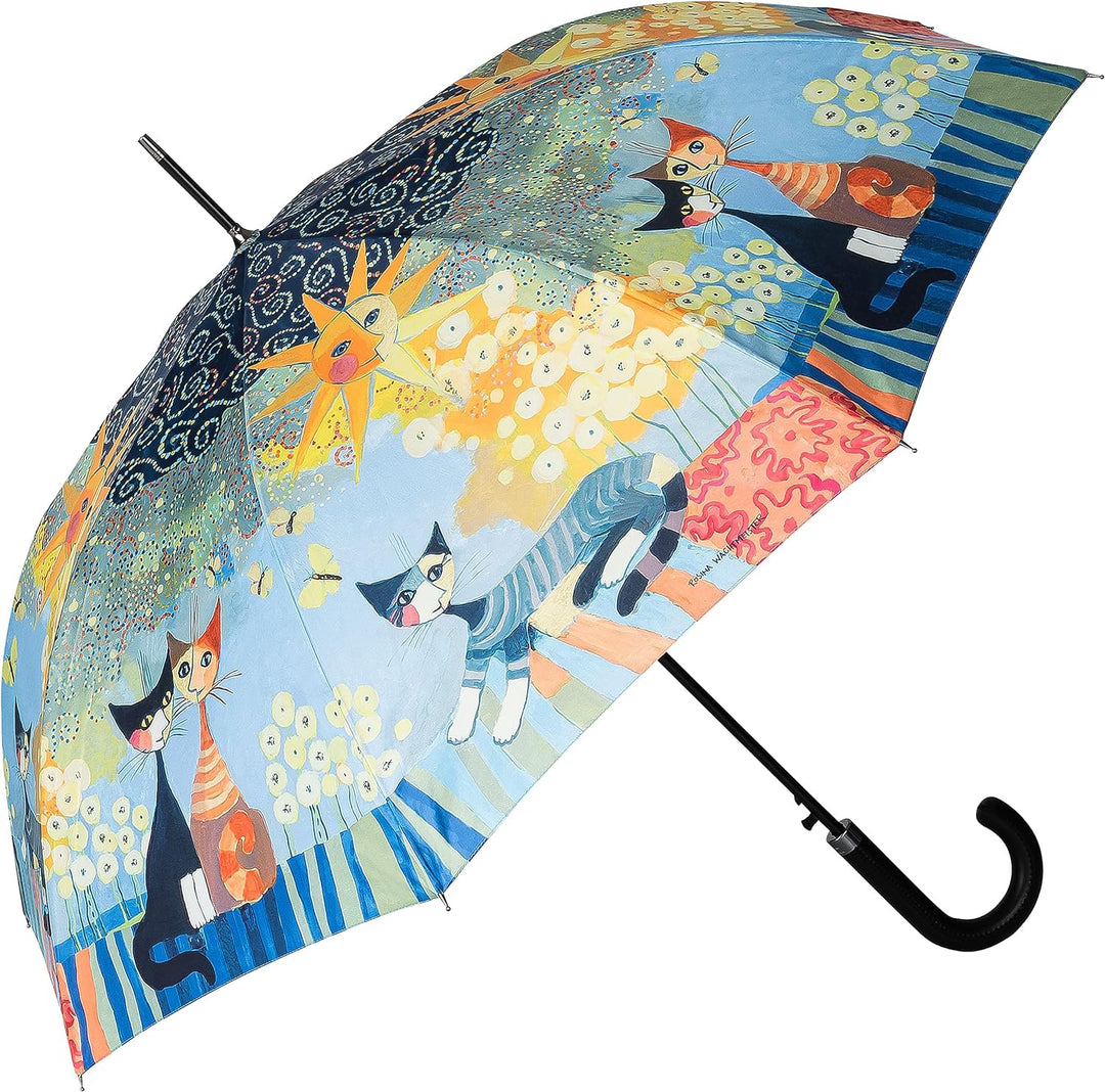 VON LILIENFELD Regenschirm Rosina Wachtmeister Dolce Vita Auf-Automatik Stabil Damen Kunst Katze