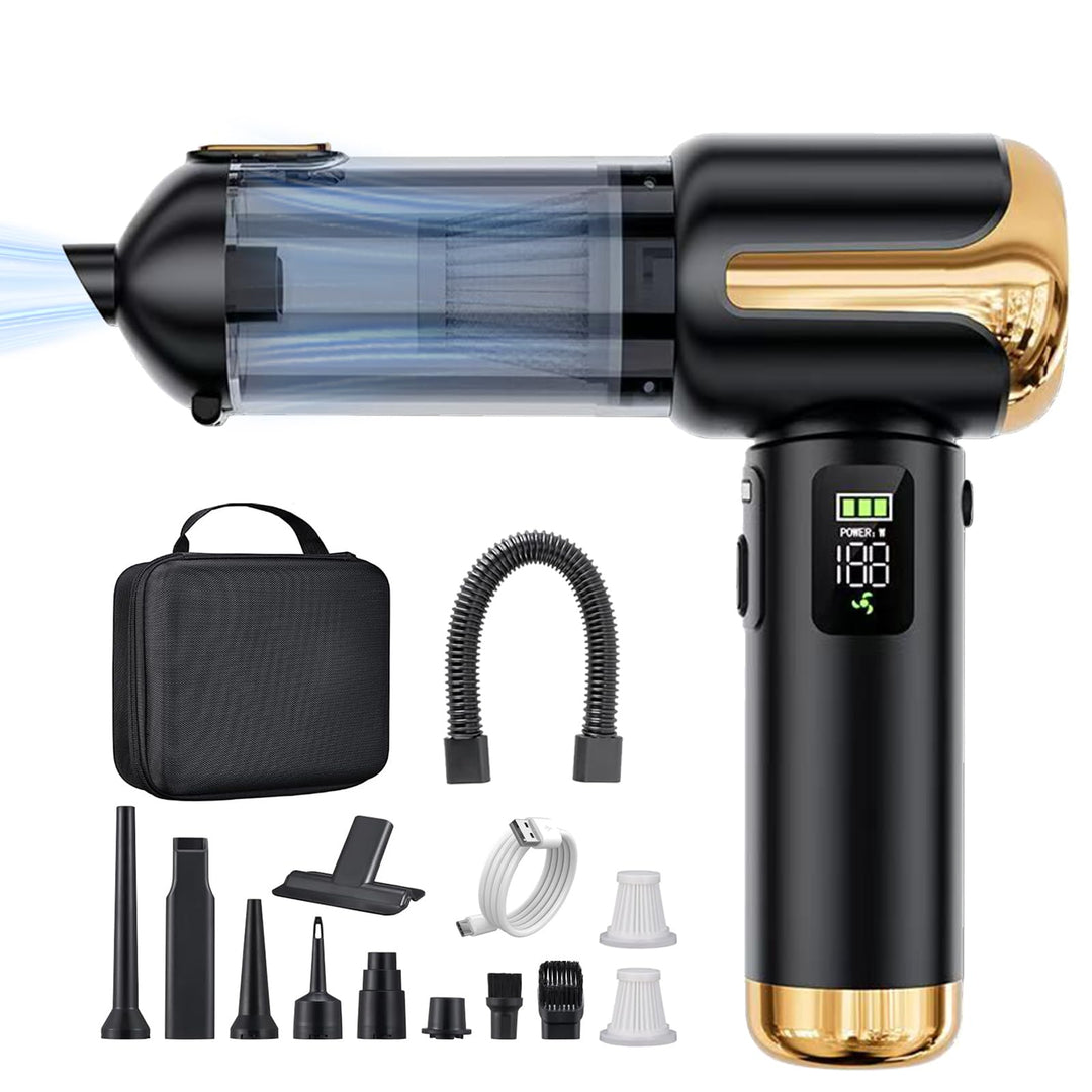 Handstaubsauger Akku Kabellos, Autostaubsauger 27000Pa Mini Staubsauger, Aufladbar Tragbar Leicht Au