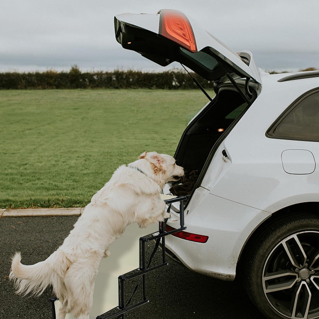 Hundetreppe Auto Klappbar, Hunderampe Auto, Autorampe Hundeleiter Faltbar, Gelenkschonende Hunderamp