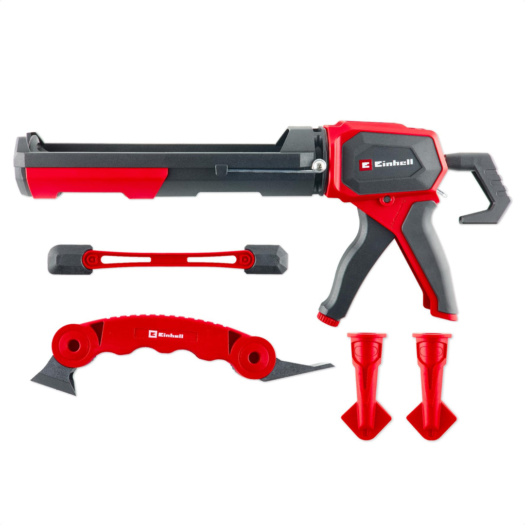 Einhell Kartuschenpressen-Set Profi, 5-tlg. (umschaltbare Kraftübertragung 1:12-1:24, Tropfstopp, Ny