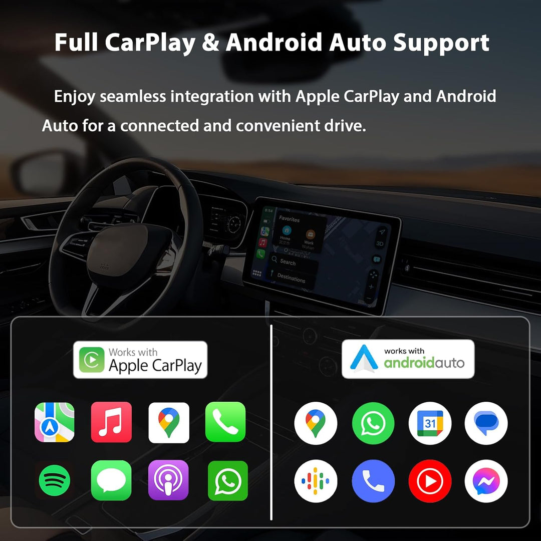 Sunweyer S21 Wireless CarPlay und Android Auto Adapter, 2 in 1 Auto Konnektivität Dongle, Plug & Pla