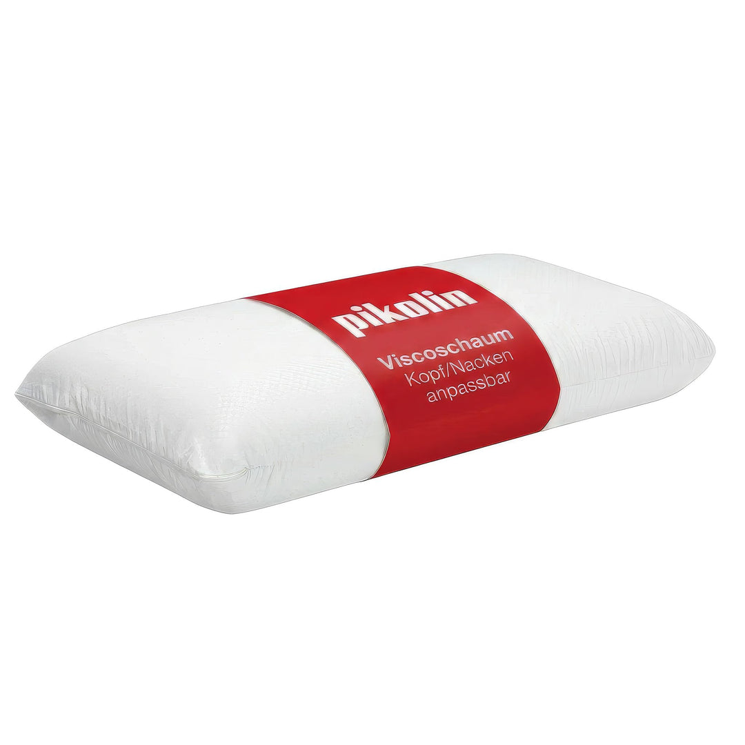 Pikolin Home - Ergonomisches viskoelastisches Kissen mit doppeltem, anpassbarem Bezug mit Memory-Foa